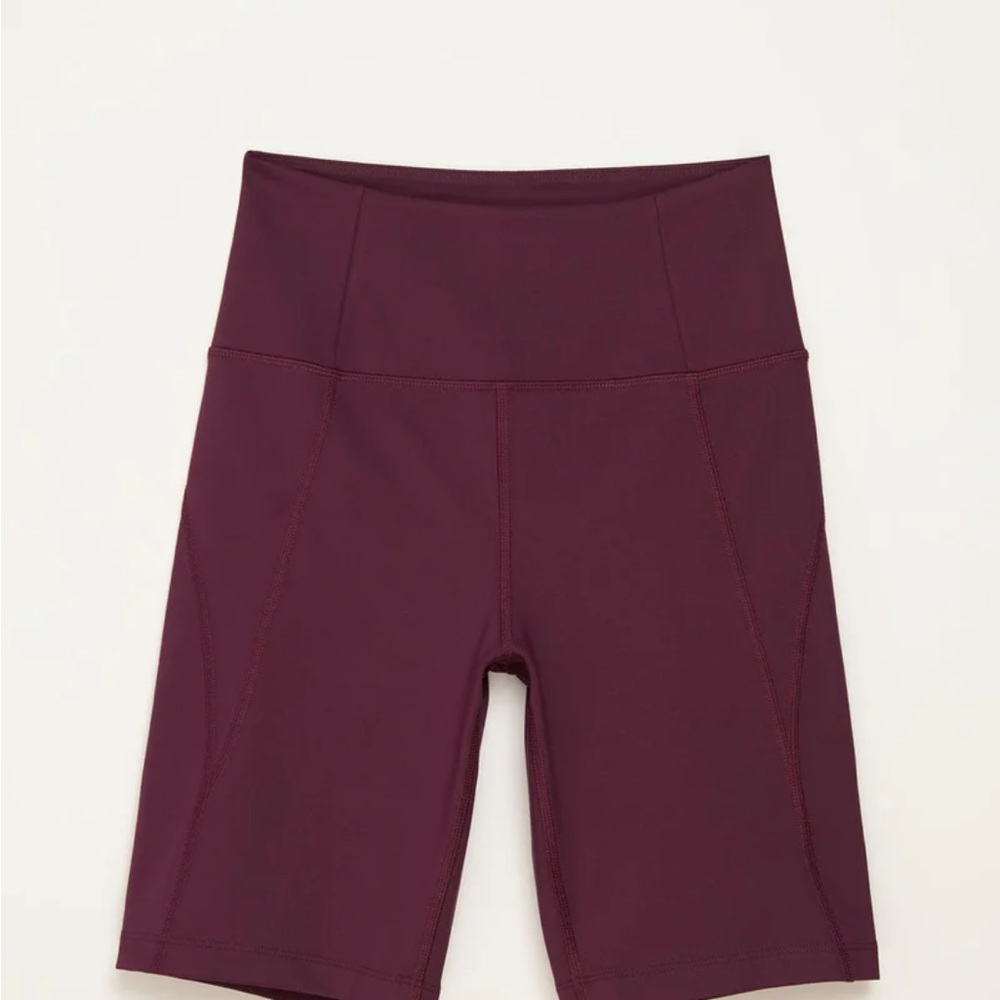 Girlfriend Collective: Plum High-rise Bike Shorts